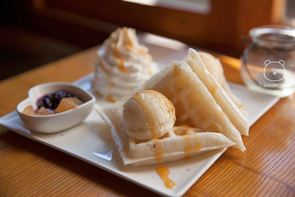 Glutinous rice cake waffle