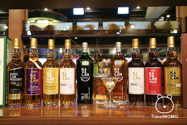The collection of Kavalan Whisky. 噶瑪蘭威士忌系列。