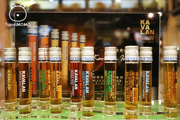 Assorted Kavalan whisky in small tube form