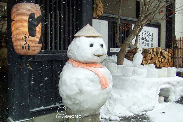 Kappa snowman in Jozankei 定山溪河童雪人